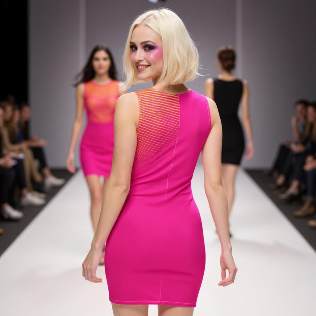 Second-Skin Dress- Magenta Sunset
