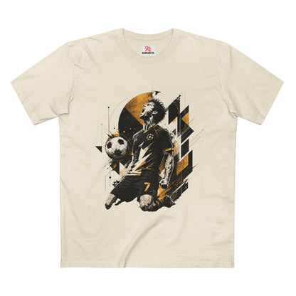 Soccer Player Graphic Tee – Dynamic Vintage Soccer Art T-Shirt