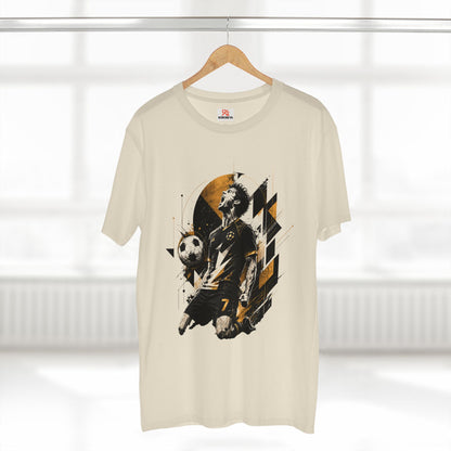 Soccer Player Graphic Tee – Dynamic Vintage Soccer Art T-Shirt