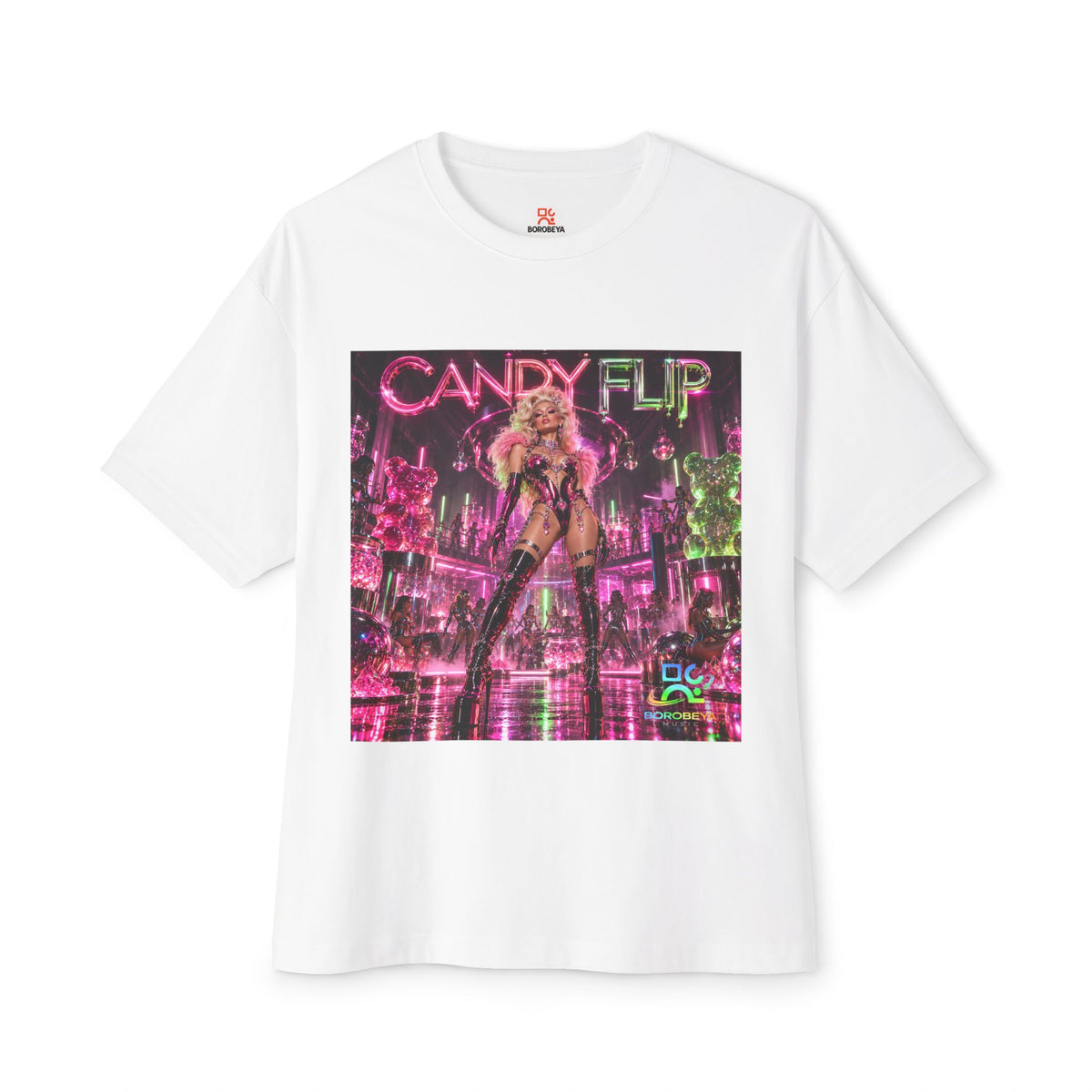 Unisex Oversized Boxy Tee Candy FLIP