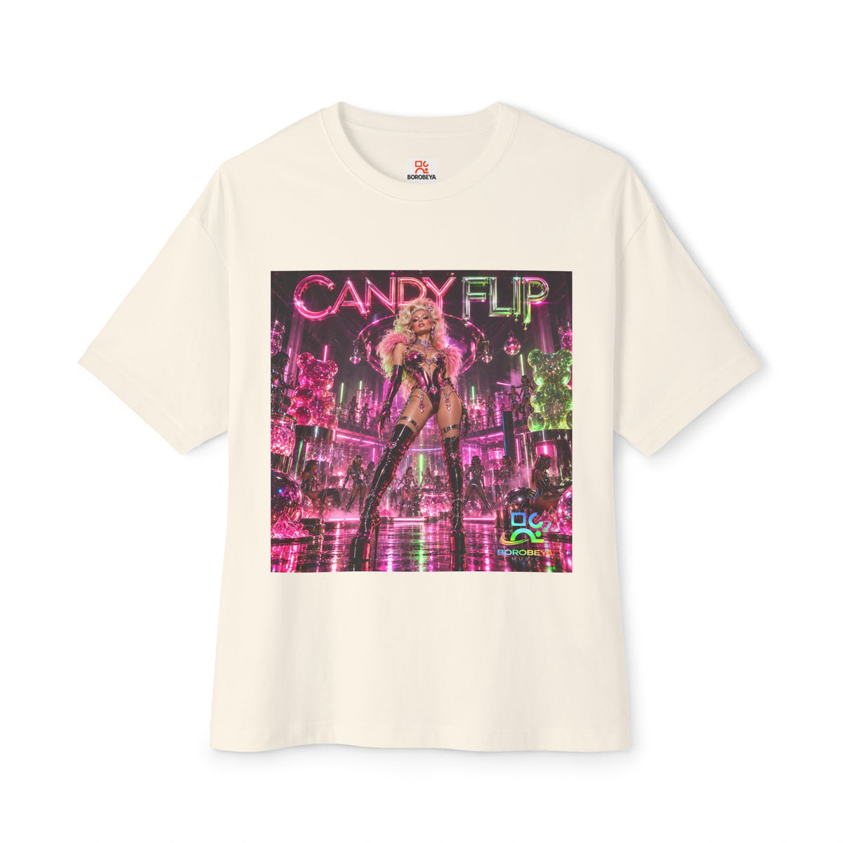Unisex Oversized Boxy Tee Candy FLIP