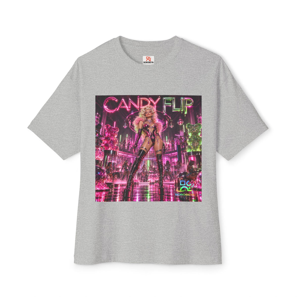 Unisex Oversized Boxy Tee Candy FLIP