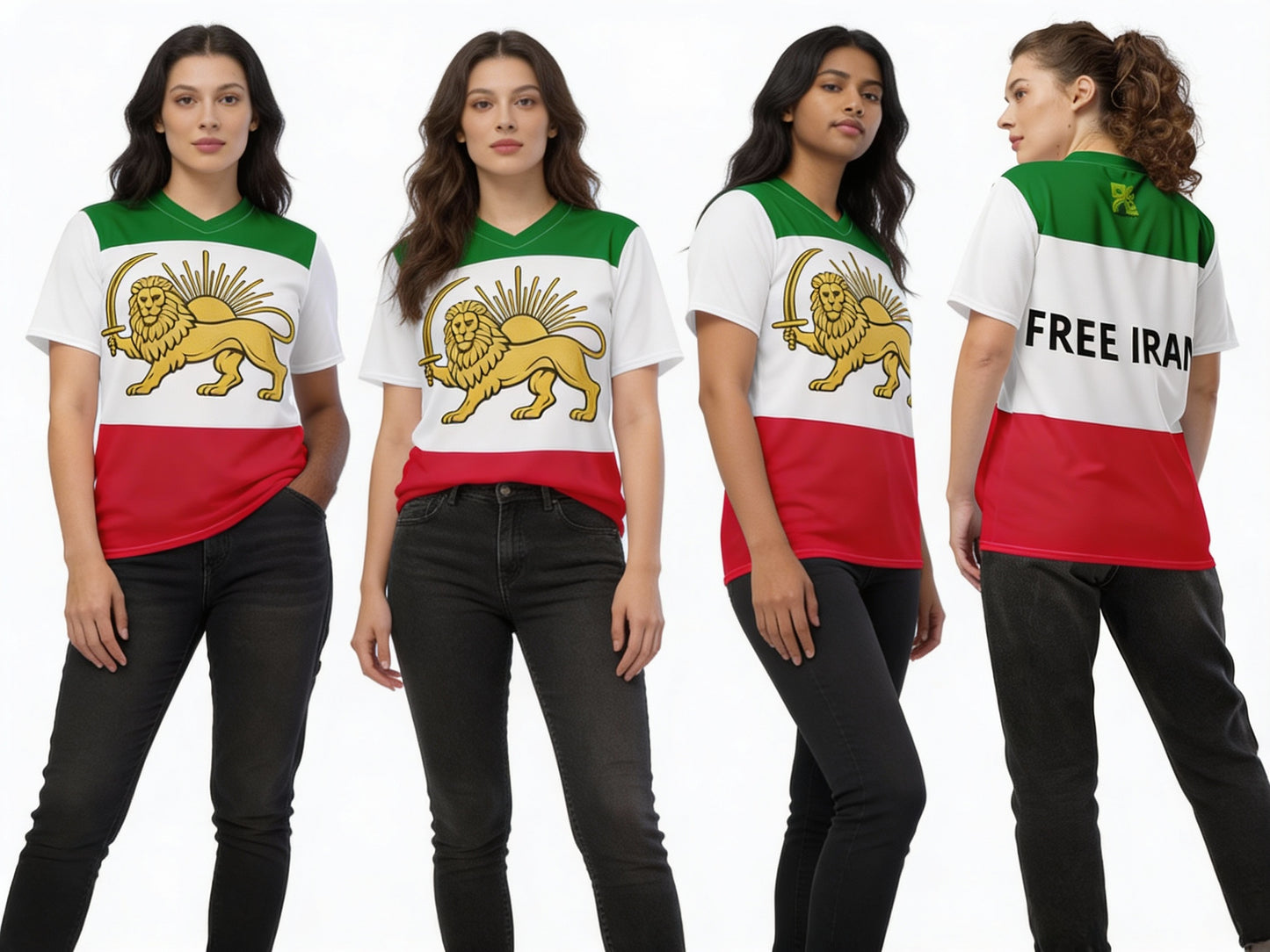 Limited Edition - Unisex sports jersey - Iranian Flag - Two-way stretch fabric