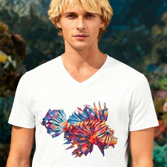 Unisex Jersey Short Sleeve V-Neck Tee